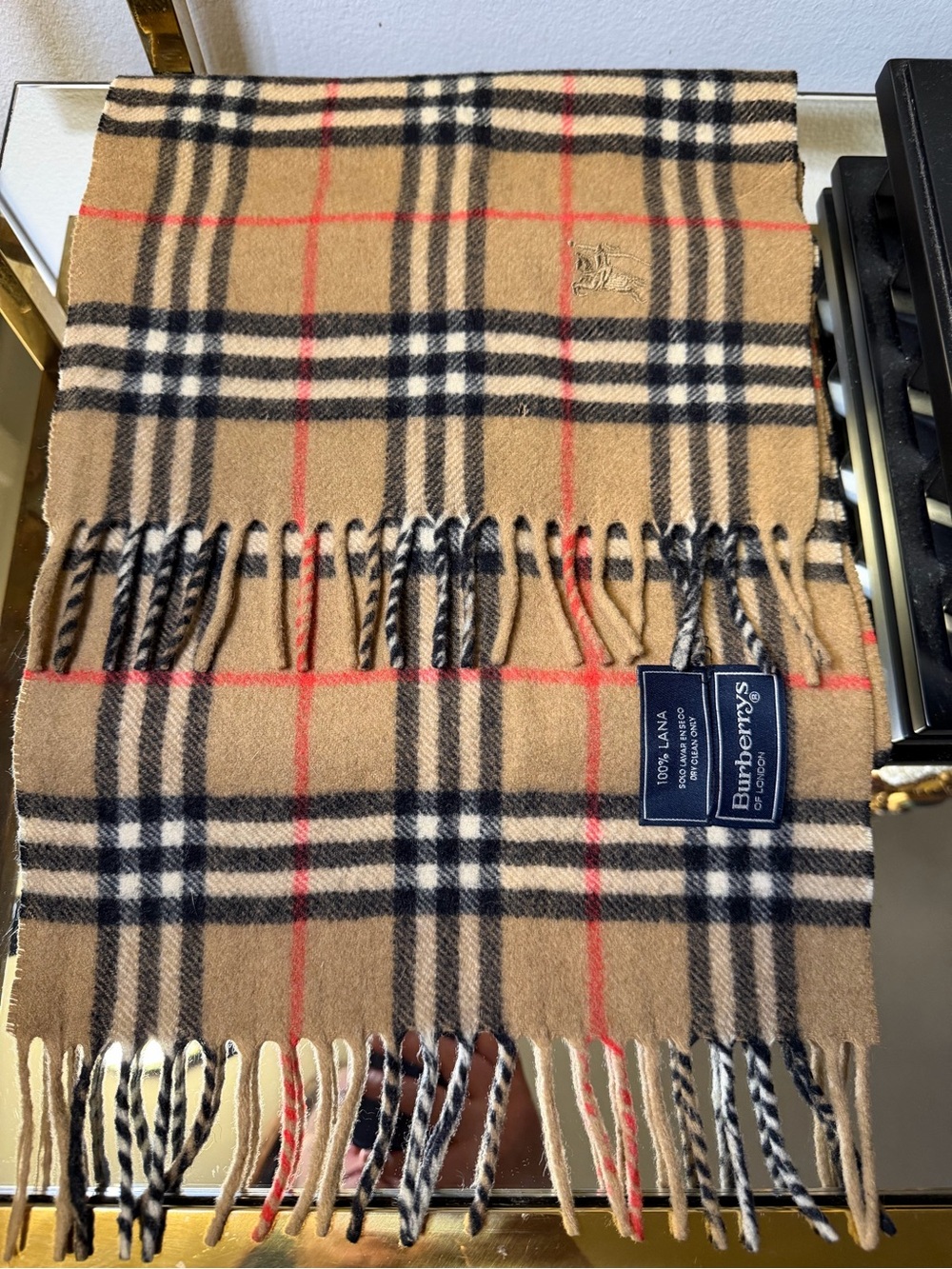Burberry Beige Nova Check Classic Scarf Wool - Picture 2 of 9